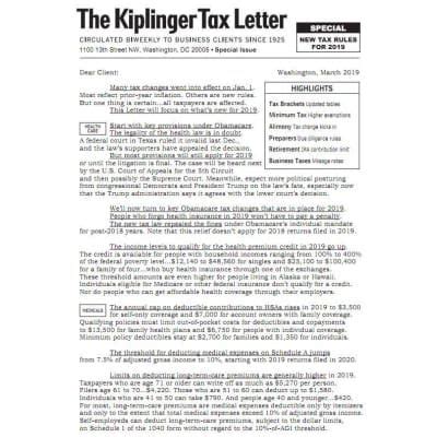 Kiplinger Tax Letter | Lettering, Tax, Tax rules