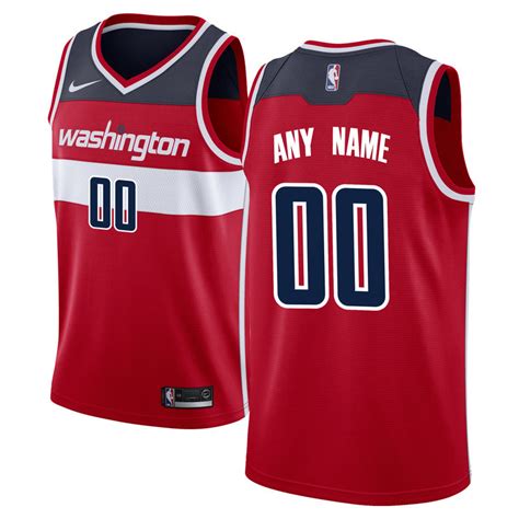 Washington Wizards Nike Swingman Custom Jersey Red - Icon Edition | Washington wizards, Custom ...