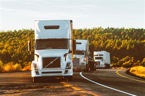 White Volvo Semi-truck on Side of Road · Free Stock Photo