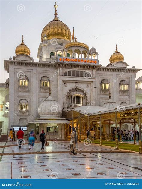 The Entrance To Gurdwara Bangla Sahib Sikh Temple in Delhi, India ...