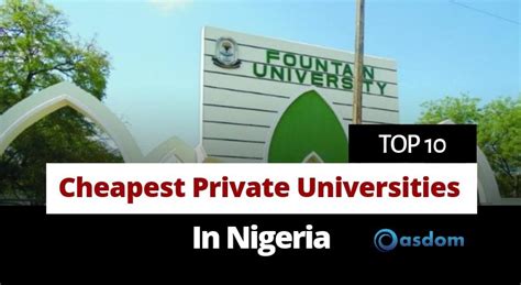 Top 10 Cheapest Private Universities In Nigeria - Oasdom