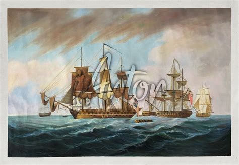 Capture of the USS 'President', 15 January 1815 - iArtor.com