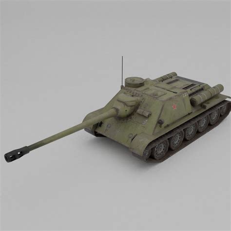 SU-122P Tank Destroyer 3D model game-ready | CGTrader