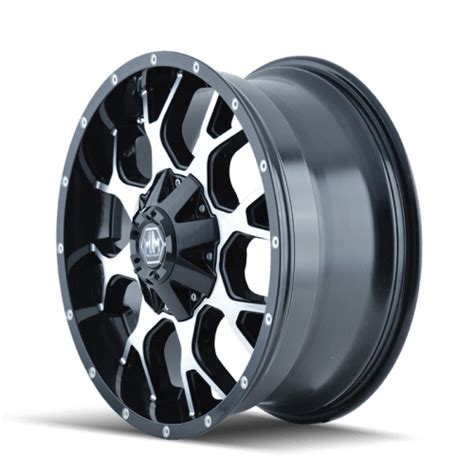 Mayhem 8015 Warrior 18×9 / 5×114.3 BP / -12mm Offset / 87mm Hub Black/Machined Face Wheel, 8015 ...