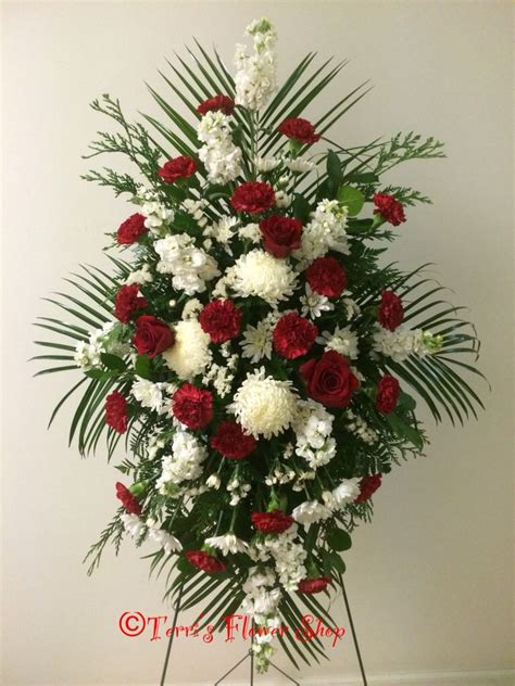 red and white funeral flowers - Hit Get News