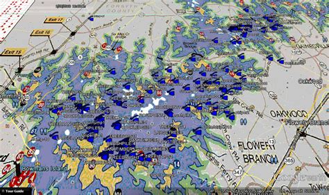 Lake Lanier Fishing Spots - Georgia Fishing Maps and Fishing Spots