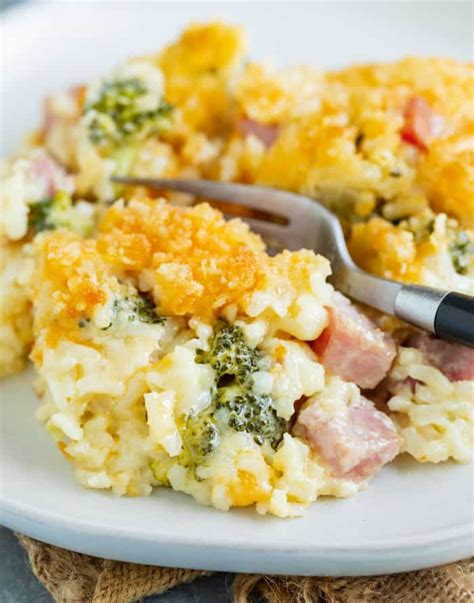 Ham Casserole with Broccoli and Rice - The Cozy Cook