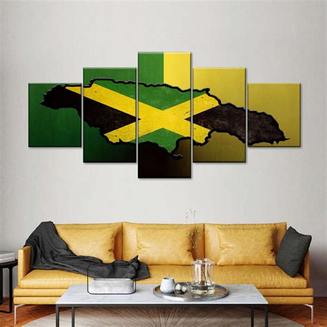 Jamaican Island Flag Wall Art | Digital Art