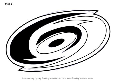 Learn How to Draw Carolina Hurricanes Logo (NHL) Step by Step : Drawing Tutorials