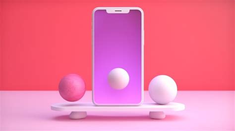 Premium AI Image | A pink phone with a white screen