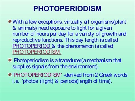 Photoperiodism