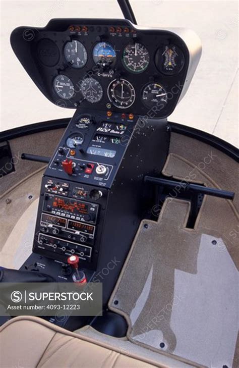 interior detail Helicopters Aviat Robinson R22 Beta II cockpit ...