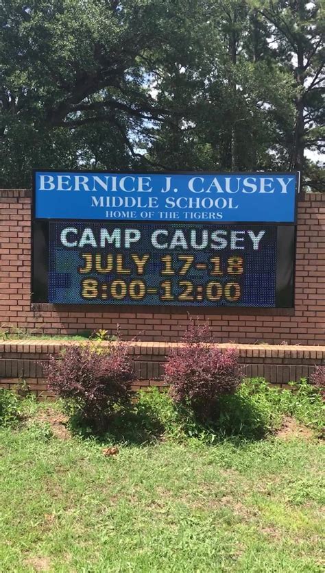 The new sign looks fantastic! #causeytigers | By Causey Middle School