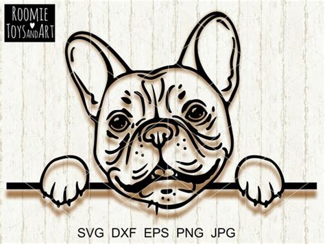 funny frenchie dog PNG and coloring outline dog for cricut silhouette and gift for dog lover ...