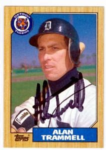 Alan Trammell autographed Baseball Card (Detroit Tigers) 1987 Topps #687