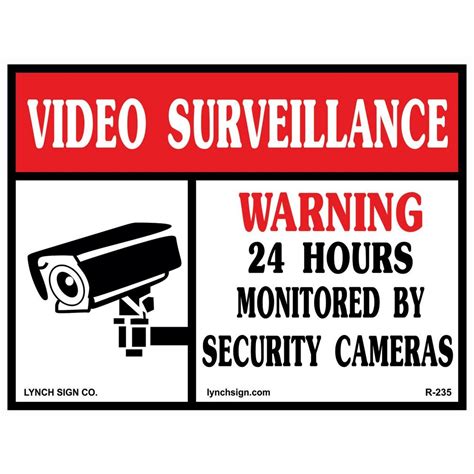 Security Camera In Use Sign Printable