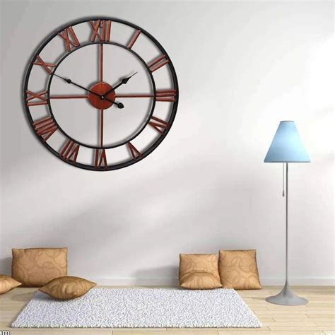 Large Modern Krafts Brown Wall Clock | Brown wall clocks, Large wall ...