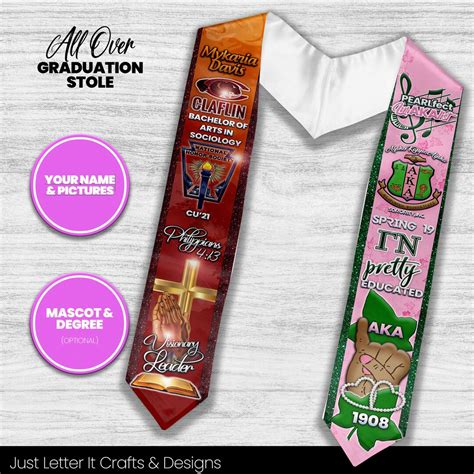 Alpha Kappa Alpha, Soror,aka Graduation Stoles,class of 2023,grad Stoles, Custom Stole,grad Sash ...