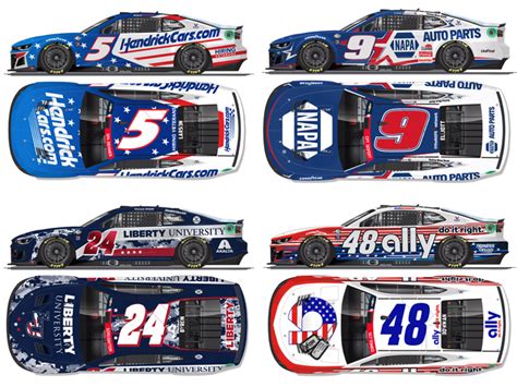 2023 Hendrick Motorsports - NASCAR Salutes 4-Car 1/64 Diecast Set