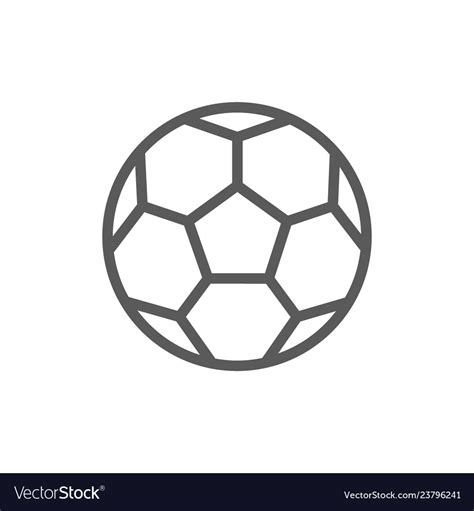 Soccer ball line icon Royalty Free Vector Image