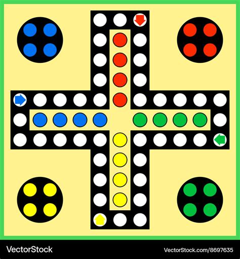 Ludo board game Royalty Free Vector Image - VectorStock