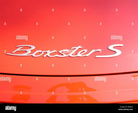 Porsche Boxster S in Red - 2002 model - showing rear model badging decals Stock Photo - Alamy