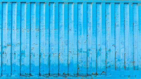 Corrugated Blue Metal stock photo. Image of blue, steel - 159874278