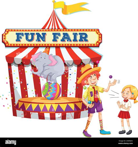 Fun Fair Show on White Background Stock Vector Image & Art - Alamy