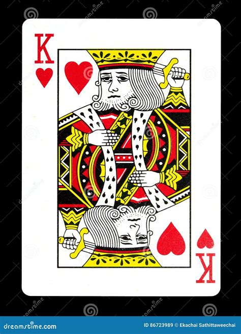 King of Hearts Playing Card, Stock Image - Image of isolated, recreation: 86723989