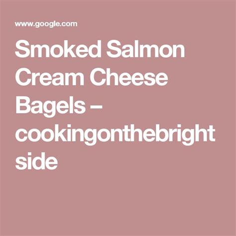 Smoked Salmon Cream Cheese Bagels