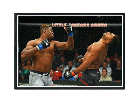 Francis Ngannou Vs. Alistair Overeem Poster Famous Knockout Poster ...