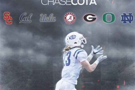 WR Chase Cota has a top seven that includes Cal, Oregon, UCLA, USC ...