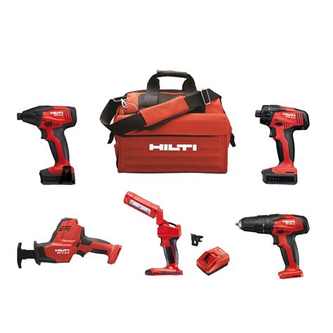 Hilti 12-Volt Cordless 5-Tool Combo with Recip Saw, Hammer Drill Driver ...