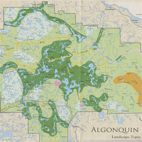 ALGONQUIN PARK CANOE ROUTES MAP