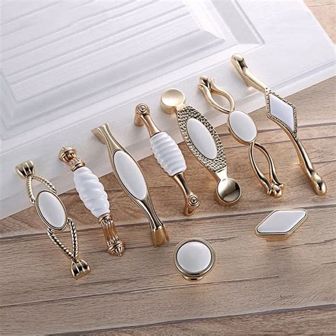 Aliexpress.com : Buy White Creamic Door Handles Drawer Pulls Modern ...