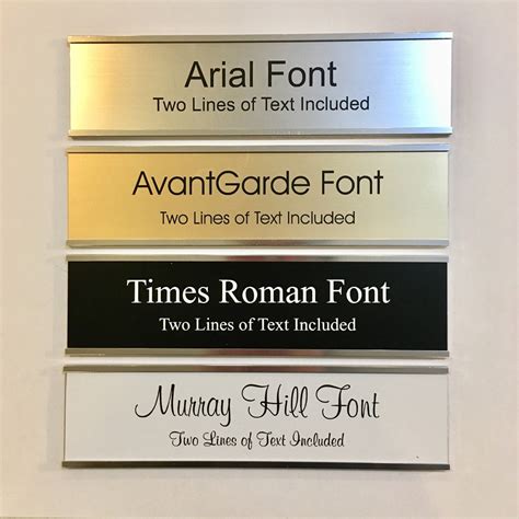 2" x 8" Laser Engraved Name Plate - Silver Aluminum Holder Adhesive Backed - Eastwood Awards ...