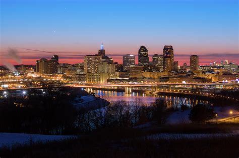 Saint Paul and Minneapolis skyline at dusk Photograph by Jay Smith ...