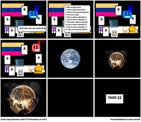 parlen logo bloopers take 21 10 bloopers at one?! - Comic Studio