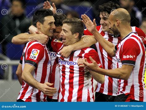 Athletic De Bilbao Players Celebrating Goal Editorial Photography ...