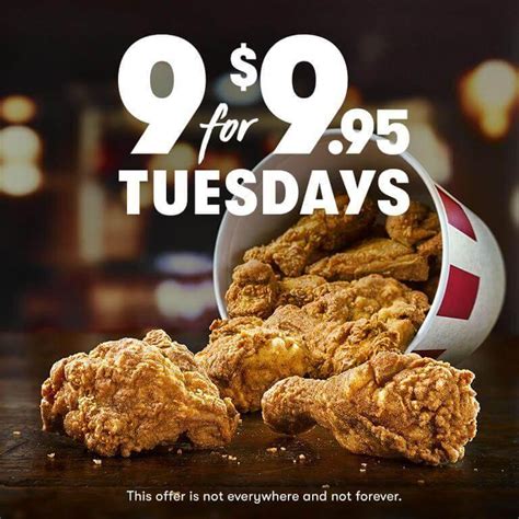 DEAL: KFC - 9 pieces for $9.95 Tuesdays | frugal feeds