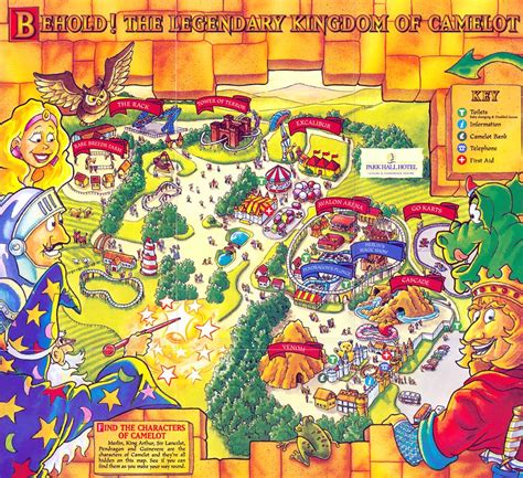 Theme Park Brochures Camelot Theme Park Map 1998 | ThemeParkBrochures.net