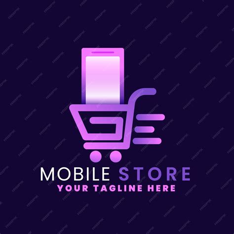 Free Vector | Gradient mobile store logo template