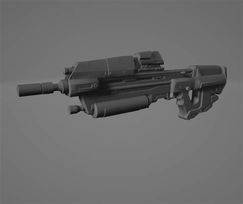 OBJ file Halo Reach Assault Rifle・3D printing design to download・Cults