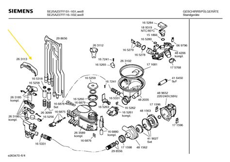 Siemens Dishwasher Parts Diagram