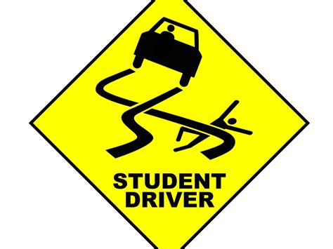 Printable Student Driver Sign