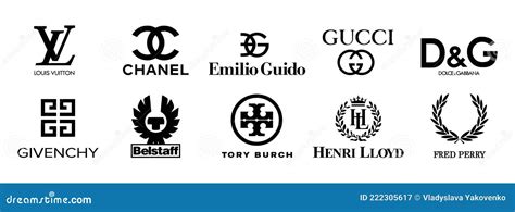 Vectorlogo Populaire Kleding : Gucci Dolce Gabbana Givenchy Louis Vuitton Fred Perry Chanel Tory ...