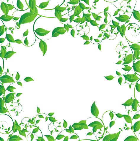 Green Leaves Border Png Clipart Border Clipart Down Frame Green | Porn Sex Picture