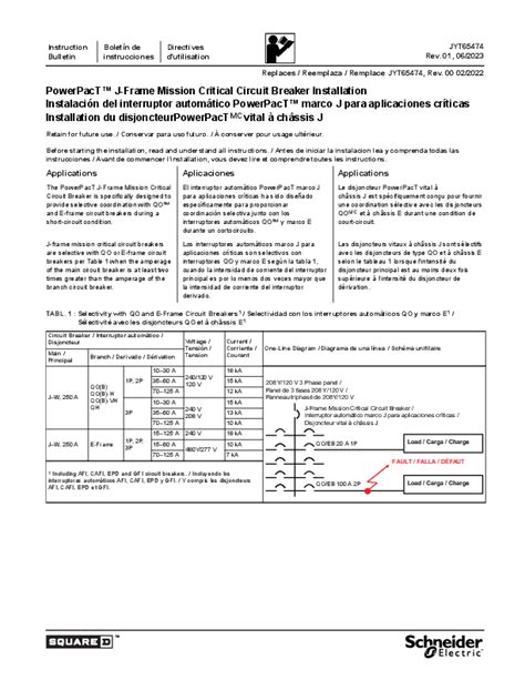 PowerPacT J-Frame Circuit Breaker Installation Guide by Schneider Electric