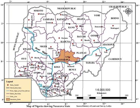 Map of Nigeria showing Nasarawa State and the study community (Lafia). | Download Scientific Diagram