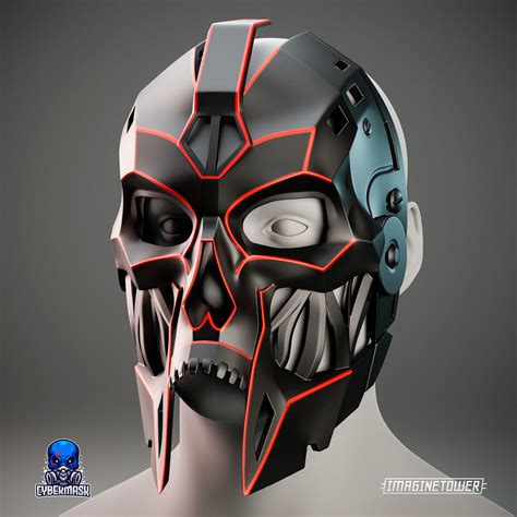 Black Skull Cosplay Mask 3D model 3D printable | CGTrader